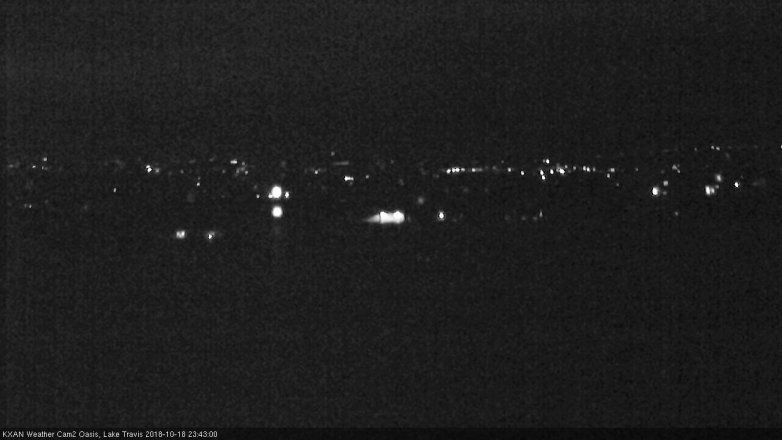 Lake Travis webcam, October 18, 2018 10:45 PM CT