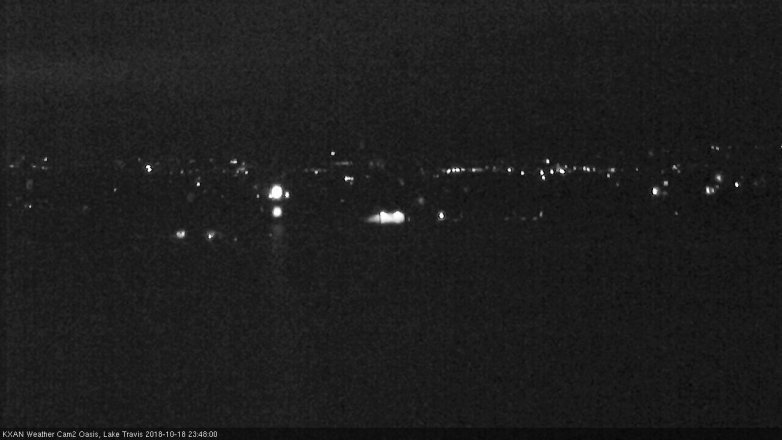 Lake Travis webcam, October 18, 2018 10:50 PM CT