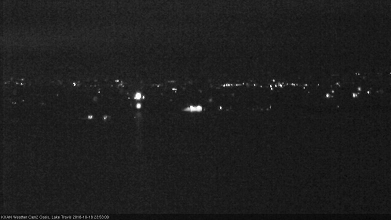 Lake Travis webcam, October 18, 2018 10:55 PM CT