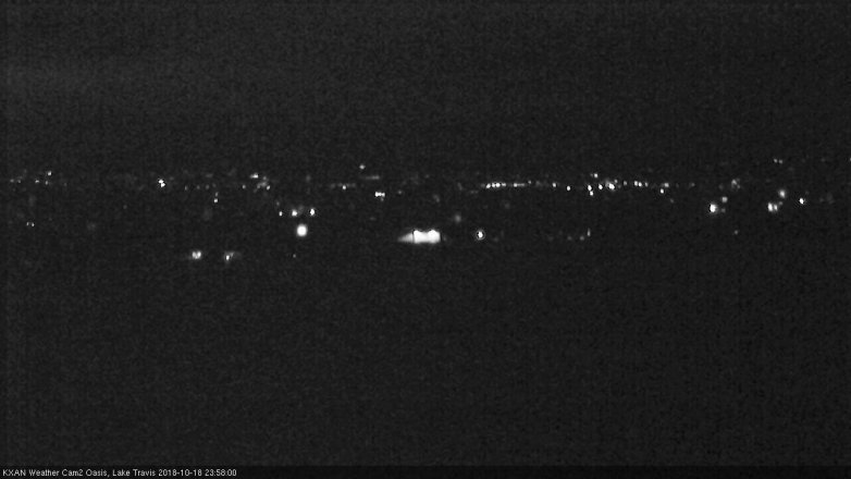 Lake Travis webcam, October 18, 2018 11:00 PM CT