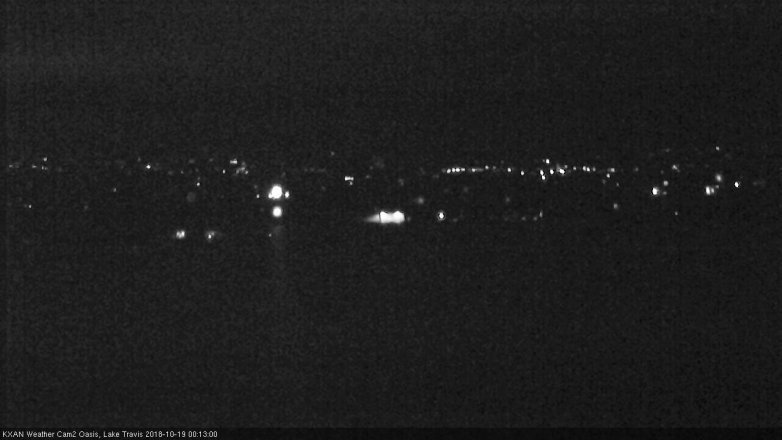 Lake Travis webcam, October 18, 2018 11:15 PM CT