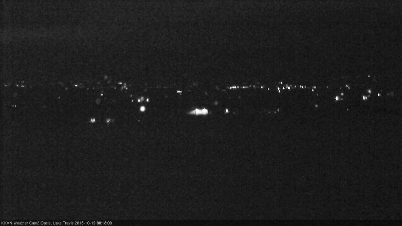 Lake Travis webcam, October 18, 2018 11:20 PM CT