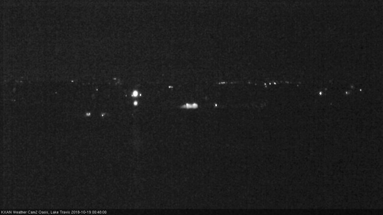 Lake Travis webcam, October 18, 2018 11:50 PM CT