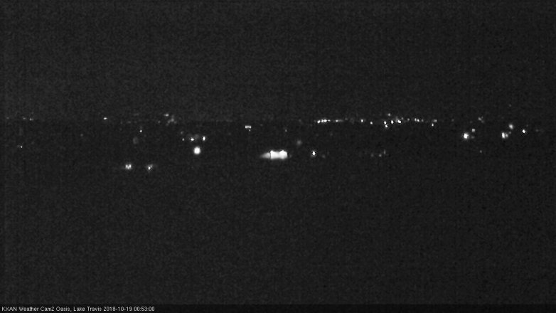 Lake Travis webcam, October 18, 2018 11:55 PM CT