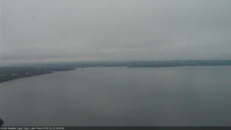 Lake Travis webcam, October 19, 2018 9:05 AM CT