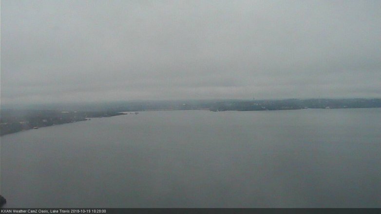 Lake Travis webcam, October 19, 2018 9:30 AM CT