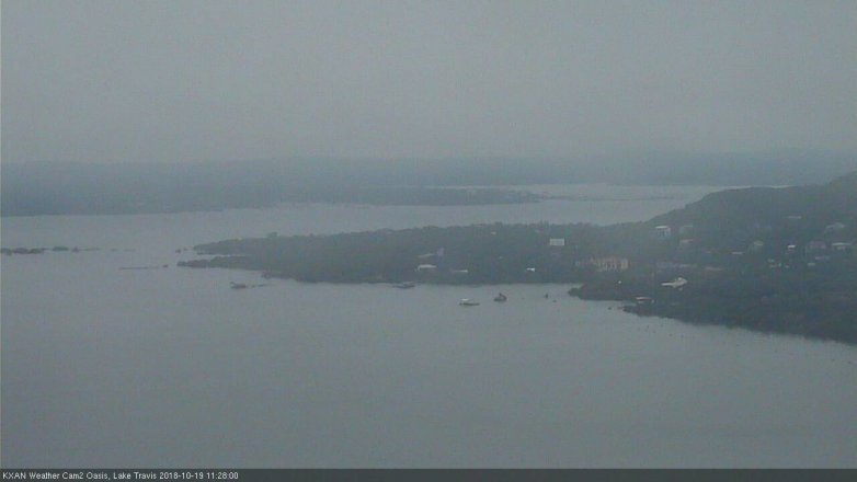 Lake Travis webcam, October 19, 2018 10:30 AM CT