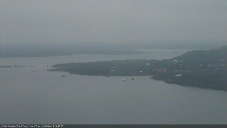 Lake Travis webcam, October 19, 2018 10:45 AM CT