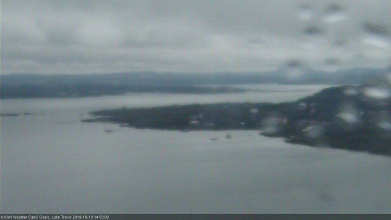 Lake Travis webcam, October 19, 2018 1:55 PM CT