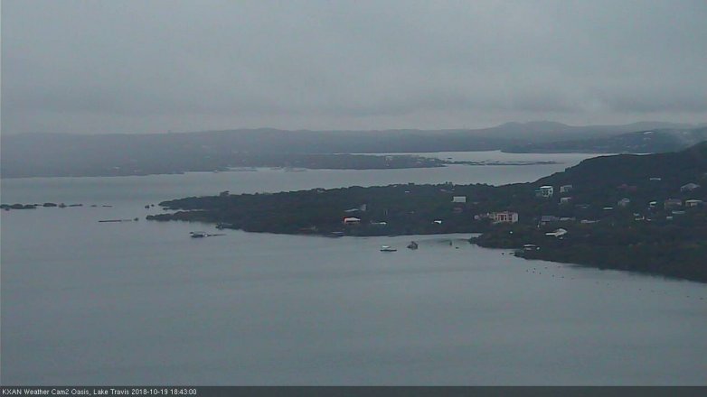 Lake Travis webcam, October 19, 2018 5:45 PM CT