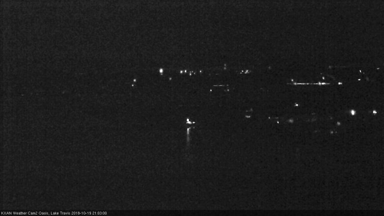 Lake Travis webcam, October 19, 2018 8:05 PM CT