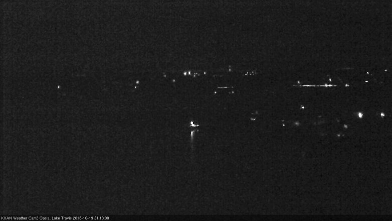 Lake Travis webcam, October 19, 2018 8:15 PM CT