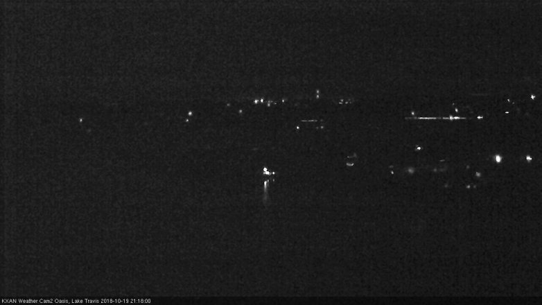 Lake Travis webcam, October 19, 2018 8:20 PM CT