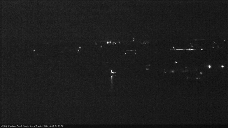 Lake Travis webcam, October 19, 2018 8:25 PM CT