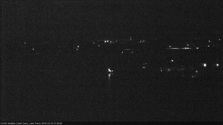 Lake Travis webcam, October 19, 2018 8:30 PM CT