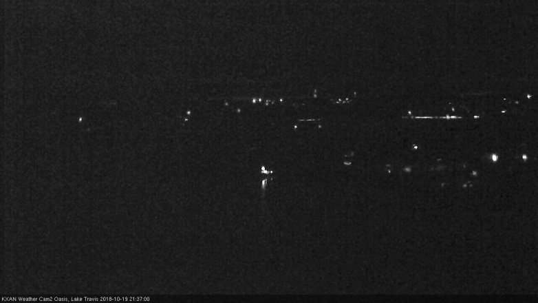 Lake Travis webcam, October 19, 2018 8:40 PM CT