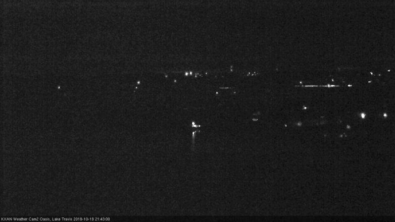 Lake Travis webcam, October 19, 2018 8:45 PM CT