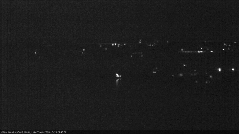 Lake Travis webcam, October 19, 2018 8:50 PM CT