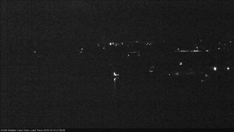 Lake Travis webcam, October 19, 2018 9:00 PM CT