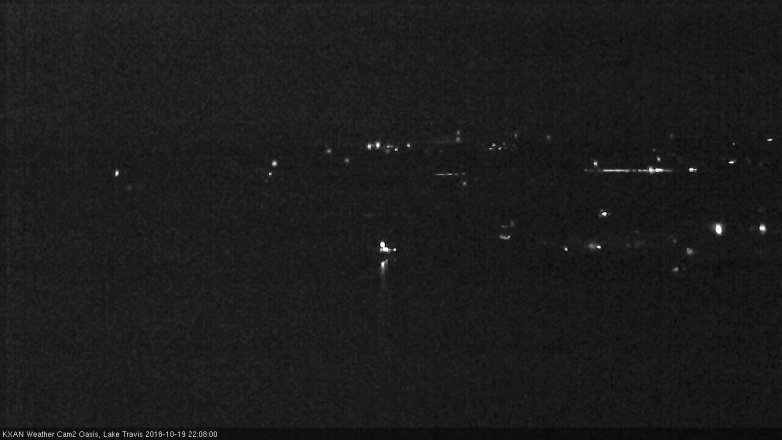Lake Travis webcam, October 19, 2018 9:10 PM CT