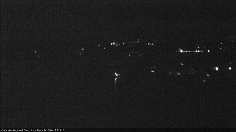 Lake Travis webcam, October 19, 2018 9:15 PM CT