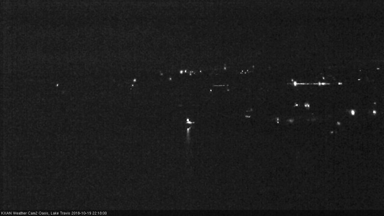 Lake Travis webcam, October 19, 2018 9:20 PM CT