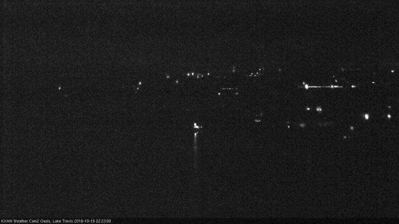 Lake Travis webcam, October 19, 2018 9:25 PM CT