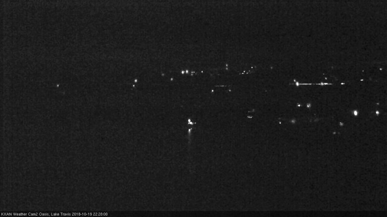 Lake Travis webcam, October 19, 2018 9:30 PM CT