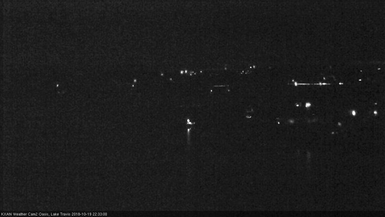 Lake Travis webcam, October 19, 2018 9:35 PM CT