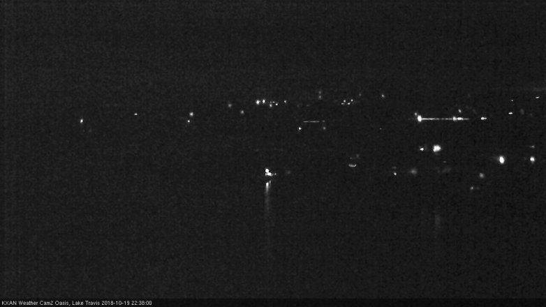 Lake Travis webcam, October 19, 2018 9:40 PM CT