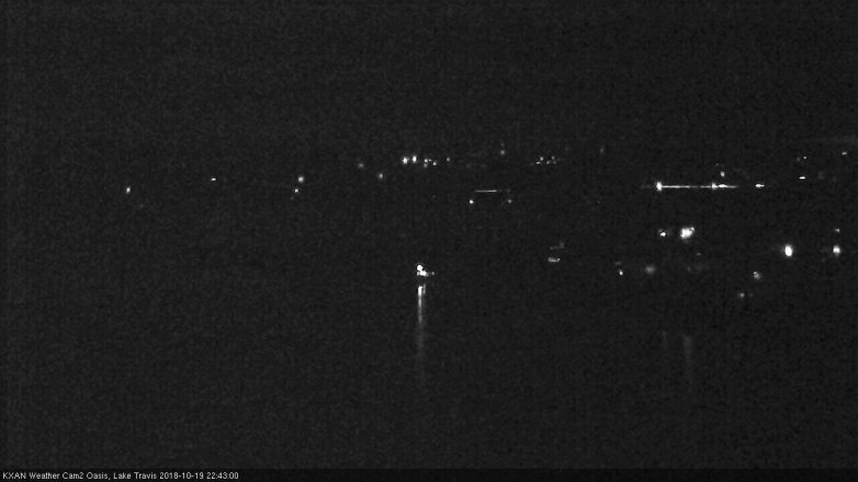 Lake Travis webcam, October 19, 2018 9:45 PM CT