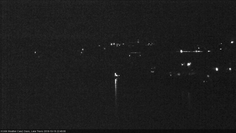 Lake Travis webcam, October 19, 2018 9:50 PM CT