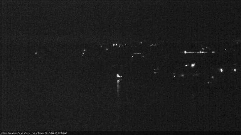 Lake Travis webcam, October 19, 2018 10:00 PM CT