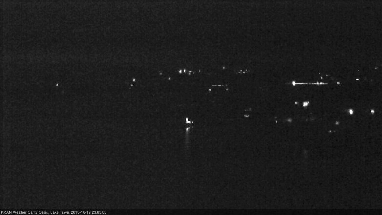 Lake Travis webcam, October 19, 2018 10:05 PM CT