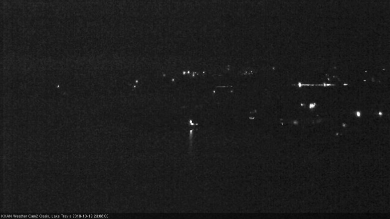 Lake Travis webcam, October 19, 2018 10:10 PM CT