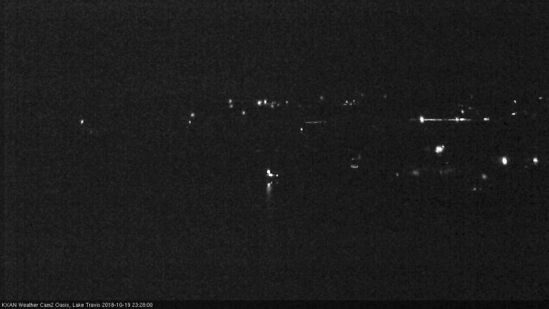 Lake Travis webcam, October 19, 2018 10:30 PM CT