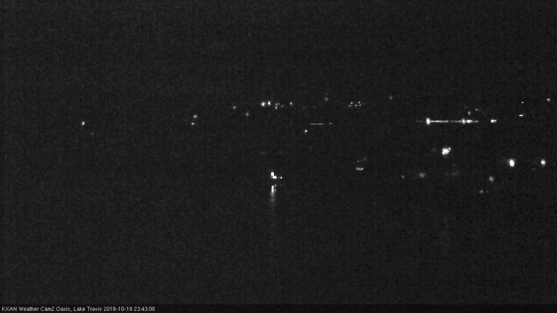 Lake Travis webcam, October 19, 2018 10:45 PM CT
