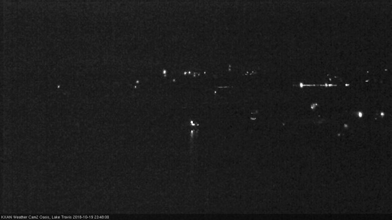 Lake Travis webcam, October 19, 2018 10:50 PM CT