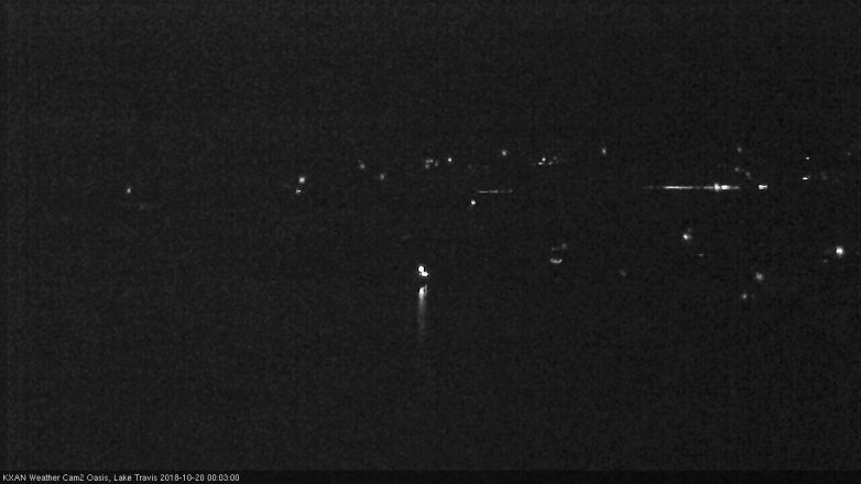 Lake Travis webcam, October 19, 2018 11:05 PM CT
