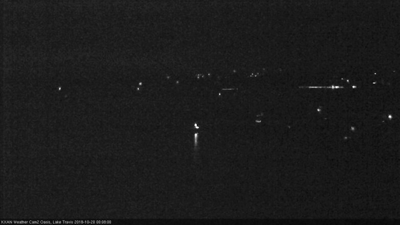 Lake Travis webcam, October 19, 2018 11:10 PM CT
