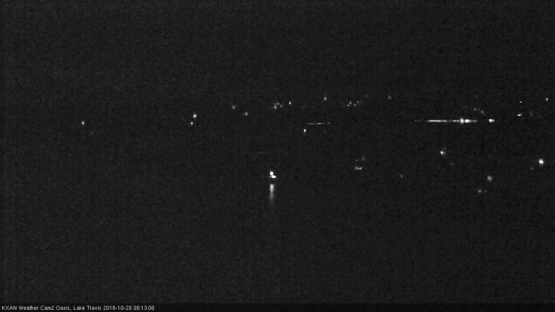 Lake Travis webcam, October 19, 2018 11:15 PM CT