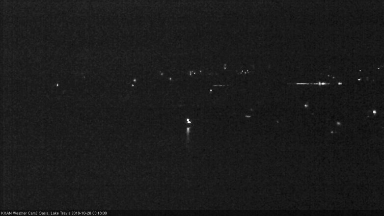 Lake Travis webcam, October 19, 2018 11:20 PM CT