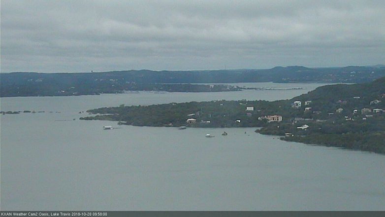 Lake Travis webcam, October 20, 2018 9:00 AM CT