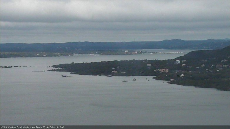 Lake Travis webcam, October 20, 2018 9:25 AM CT