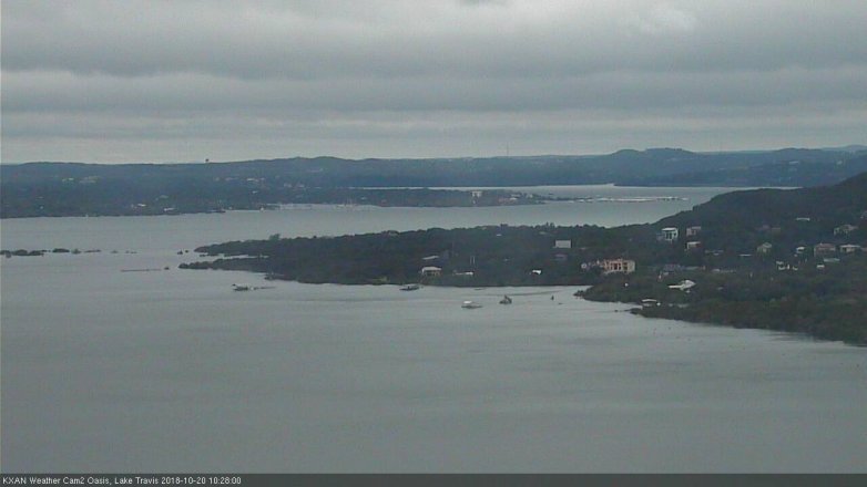 Lake Travis webcam, October 20, 2018 9:30 AM CT