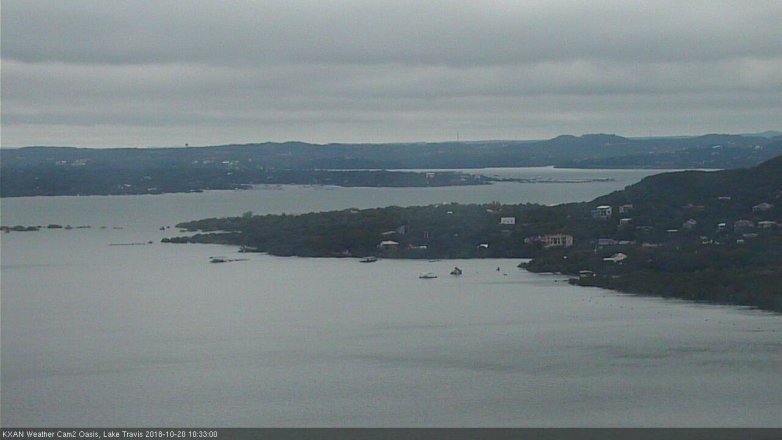 Lake Travis webcam, October 20, 2018 9:35 AM CT