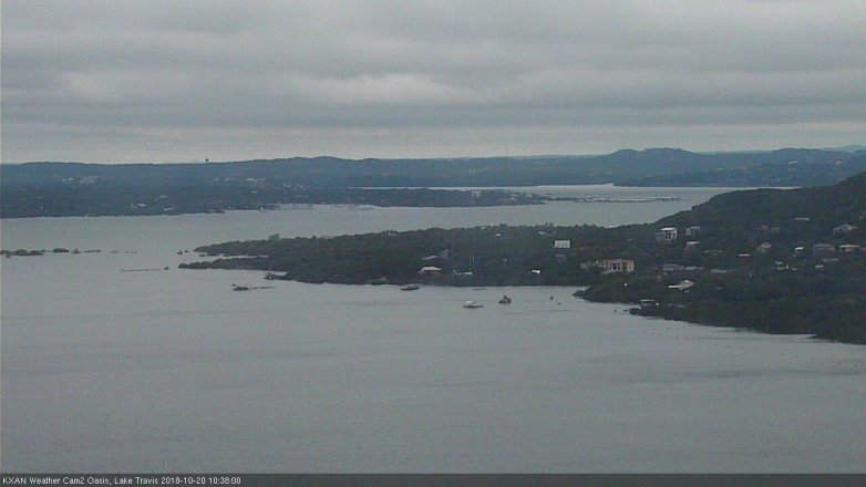 Lake Travis webcam, October 20, 2018 9:40 AM CT