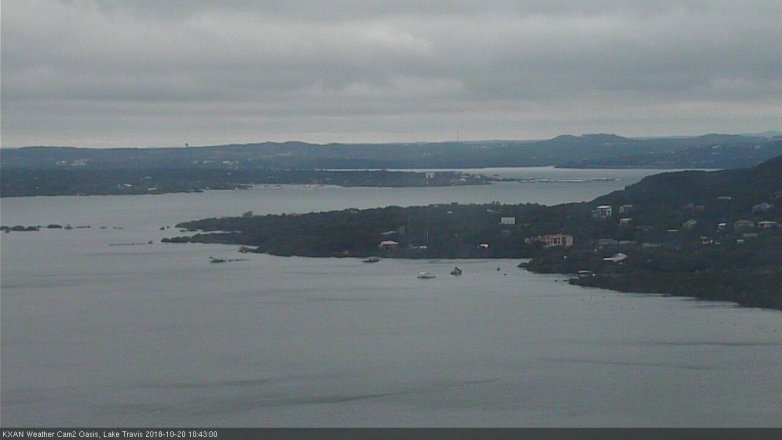 Lake Travis webcam, October 20, 2018 9:45 AM CT