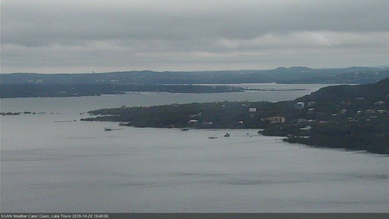 Lake Travis webcam, October 20, 2018 9:50 AM CT