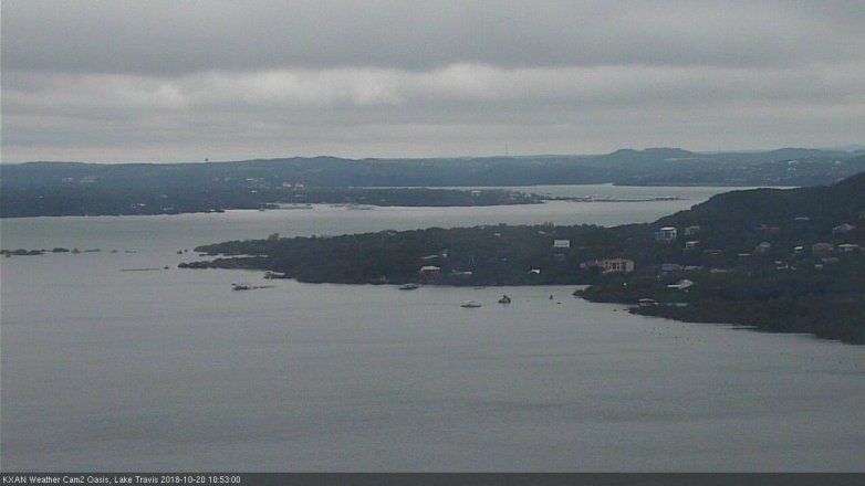 Lake Travis webcam, October 20, 2018 9:55 AM CT